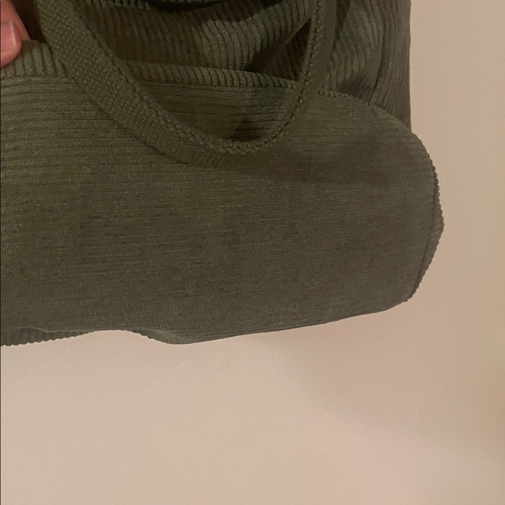 Forest Green Corduroy Tote Bag - Picture 8 of 8